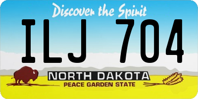 ND license plate ILJ704