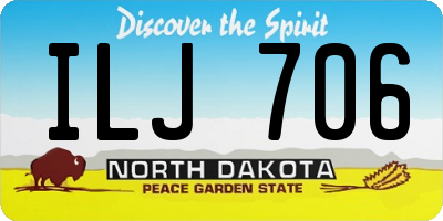 ND license plate ILJ706