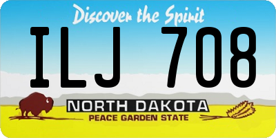 ND license plate ILJ708