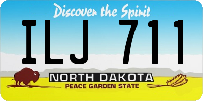 ND license plate ILJ711
