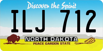 ND license plate ILJ712