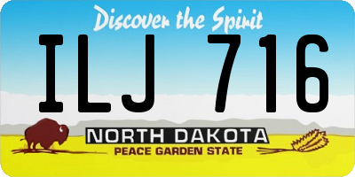 ND license plate ILJ716