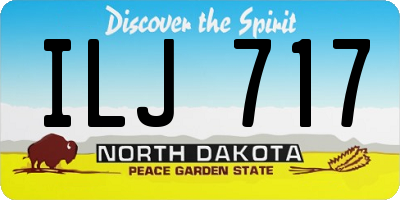 ND license plate ILJ717
