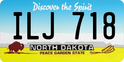 ND license plate ILJ718