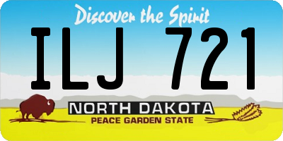 ND license plate ILJ721