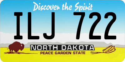 ND license plate ILJ722