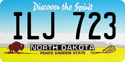 ND license plate ILJ723