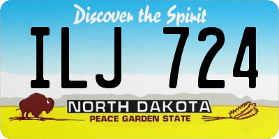 ND license plate ILJ724