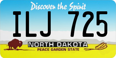 ND license plate ILJ725
