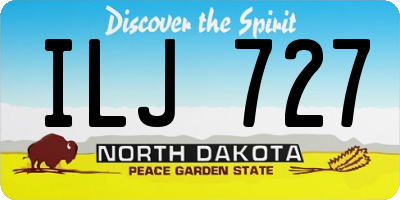 ND license plate ILJ727