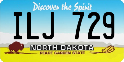 ND license plate ILJ729