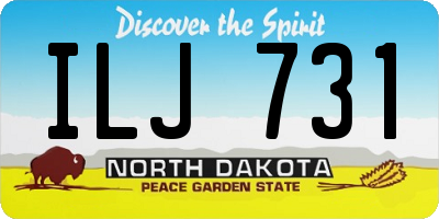ND license plate ILJ731