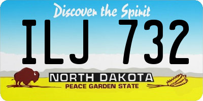 ND license plate ILJ732