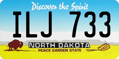 ND license plate ILJ733