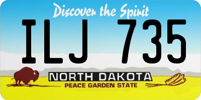 ND license plate ILJ735