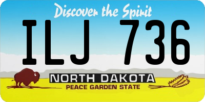 ND license plate ILJ736