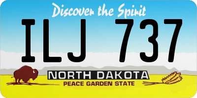 ND license plate ILJ737