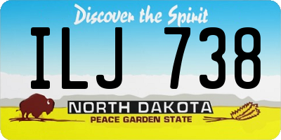 ND license plate ILJ738