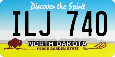 ND license plate ILJ740