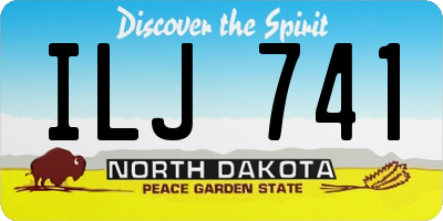 ND license plate ILJ741
