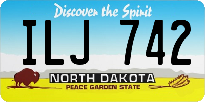 ND license plate ILJ742