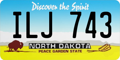 ND license plate ILJ743