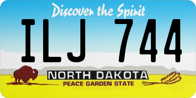 ND license plate ILJ744
