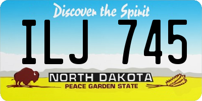 ND license plate ILJ745