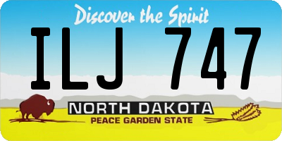 ND license plate ILJ747