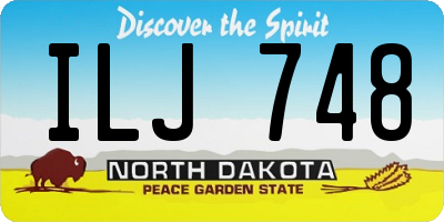 ND license plate ILJ748