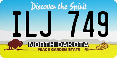 ND license plate ILJ749