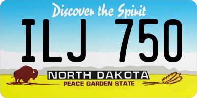 ND license plate ILJ750