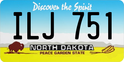 ND license plate ILJ751