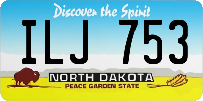 ND license plate ILJ753