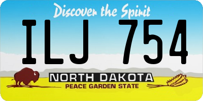 ND license plate ILJ754