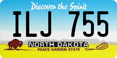 ND license plate ILJ755