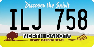 ND license plate ILJ758