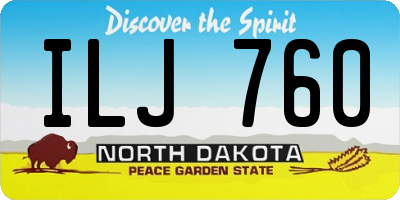 ND license plate ILJ760