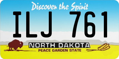 ND license plate ILJ761