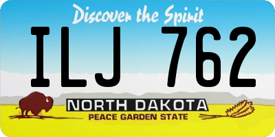 ND license plate ILJ762