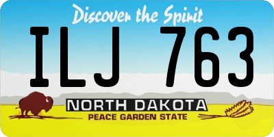 ND license plate ILJ763