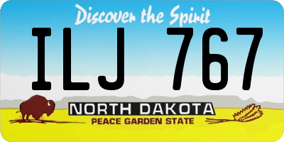 ND license plate ILJ767