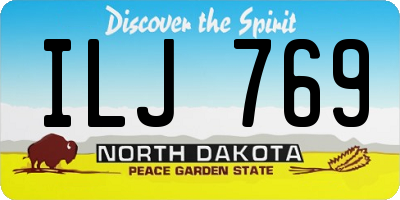 ND license plate ILJ769
