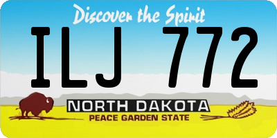 ND license plate ILJ772