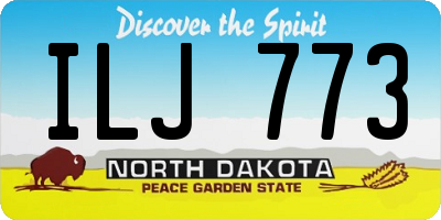ND license plate ILJ773