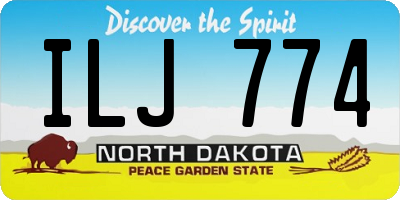 ND license plate ILJ774
