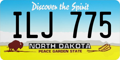 ND license plate ILJ775