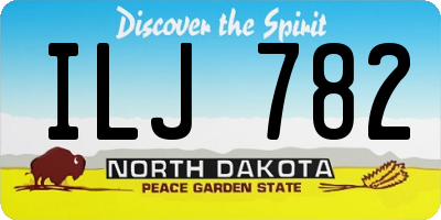 ND license plate ILJ782