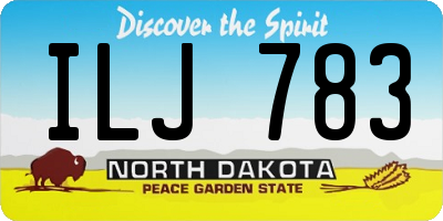 ND license plate ILJ783