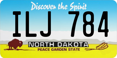 ND license plate ILJ784